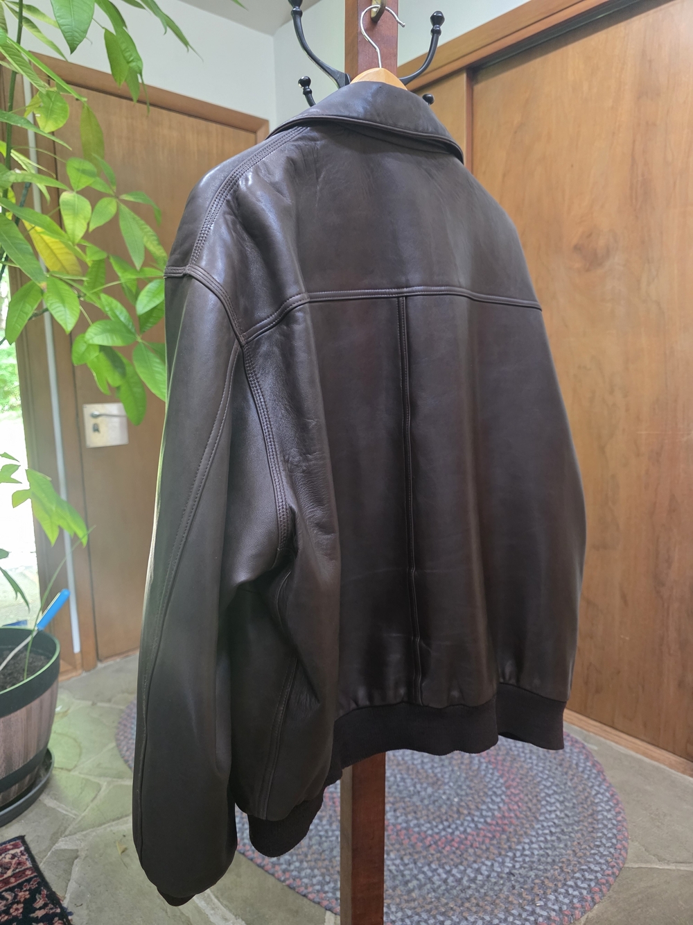 FRENCH VINTAGE FACONNABLE LAMB LEATHER JACKET XL - Picture 9 of 16